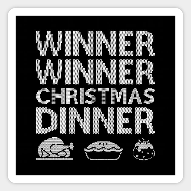 Winner Winner Christmas Dinner Knit Pattern Magnet by Rebus28